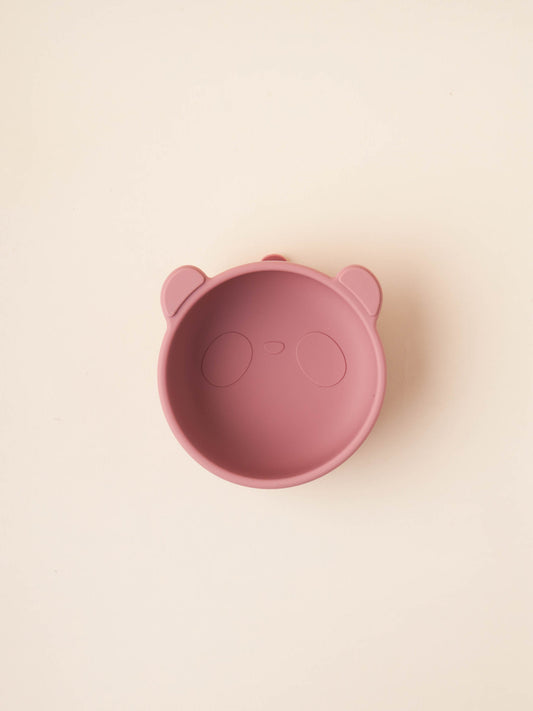 CHIPPI&CO Silicone Suction Bowl for Babies  - Dusty Rose