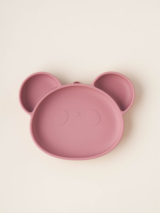CHIPPI&CO Silicone Suction Divided Plate - Dusty Rose