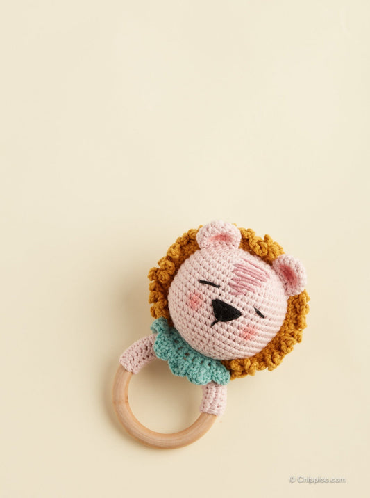 Rory The Sleepy Lion Rattle Ring