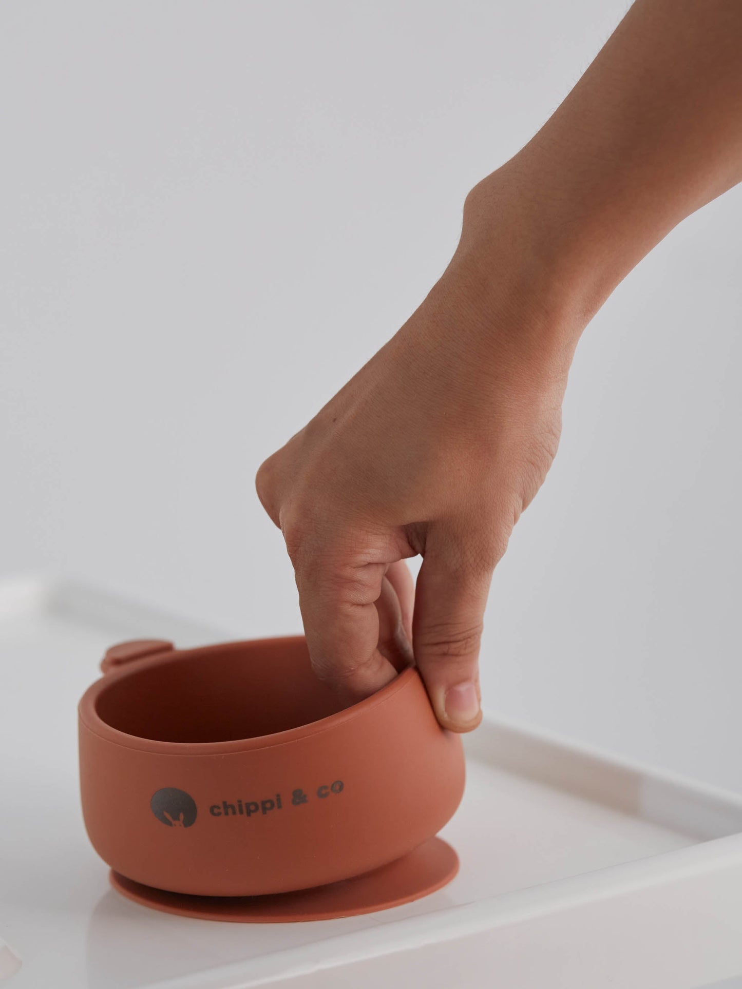 CHIPPI&CO Silicone Suction Bowl for Babies  - Burnt Orange