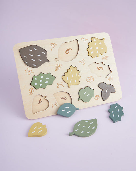 ChippiPlay High-quality Intellectual Stimulation Wooden Puzzle set - Leaf