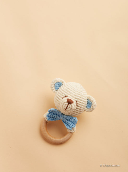 Huggy Baby Bear Rattle Ring